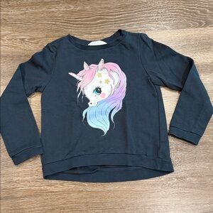H&M Kids Unicorn Long Sleeve Tee - Black